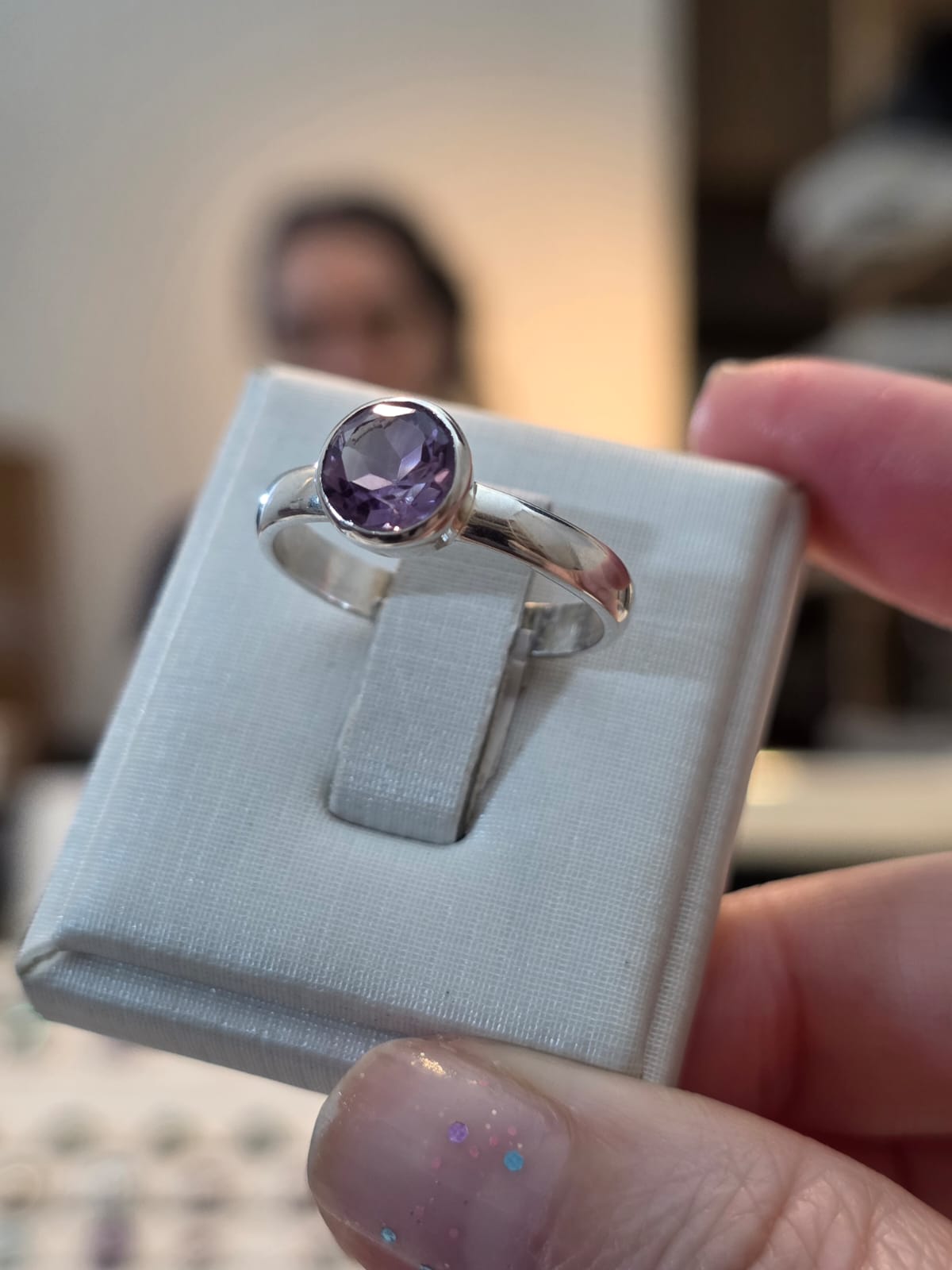 Anel em Prata 925 e Ametista Af485a