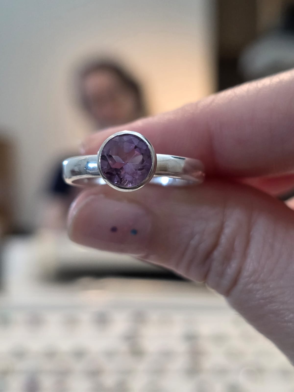 Anel em Prata 925 e Ametista Af485a