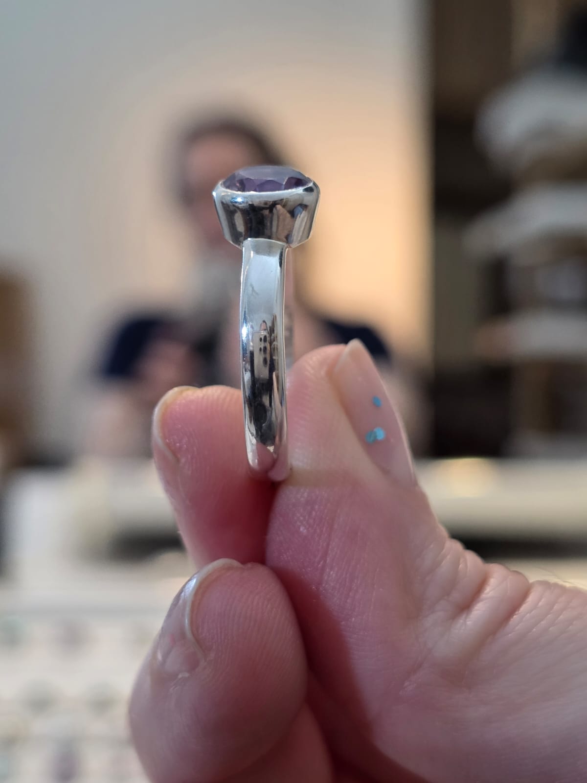 Anel em Prata 925 e Ametista Af485a