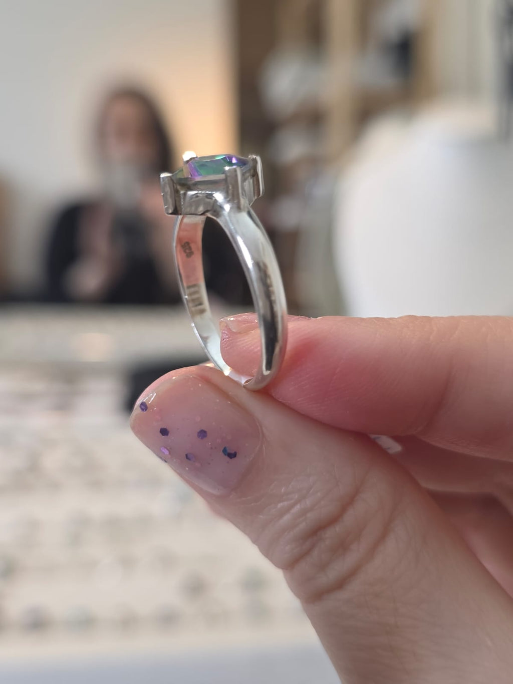 Anel em Prata 925 e Topázio Místico af500c