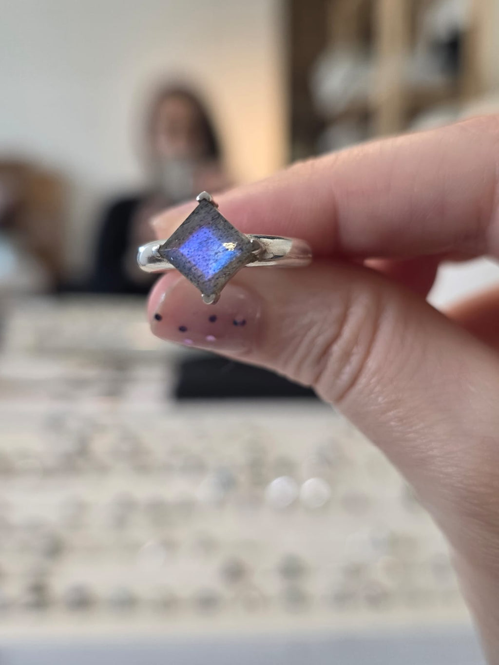 Anel em Prata 925 e Labradorita af500b