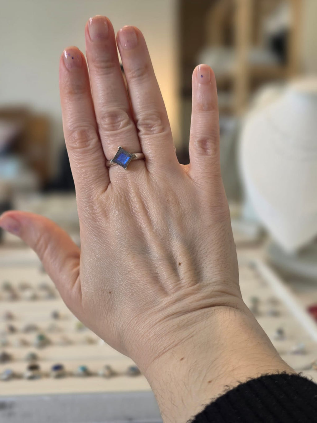 Anel em Prata 925 e Labradorita af500b