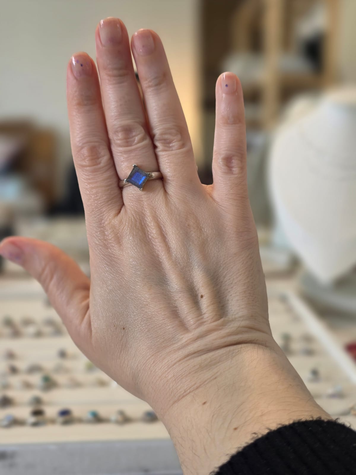 Anel em Prata 925 e Labradorita af500b