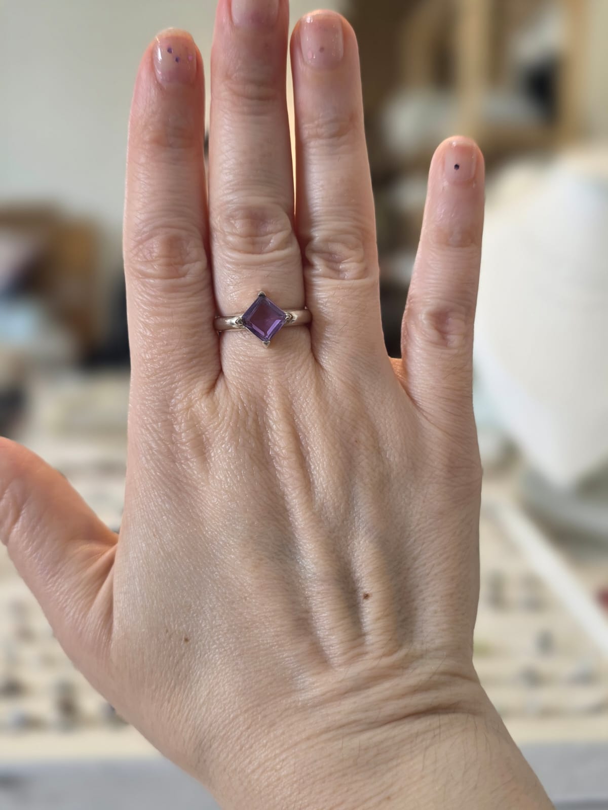Anel em Prata 925 e Ametista af500f
