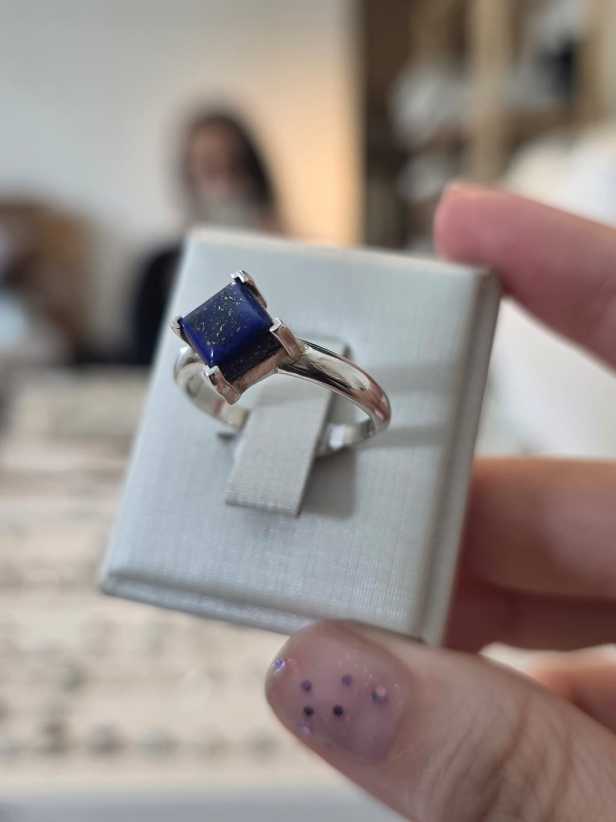 Anel em Prata 925 e Lápis Lazuli af500e