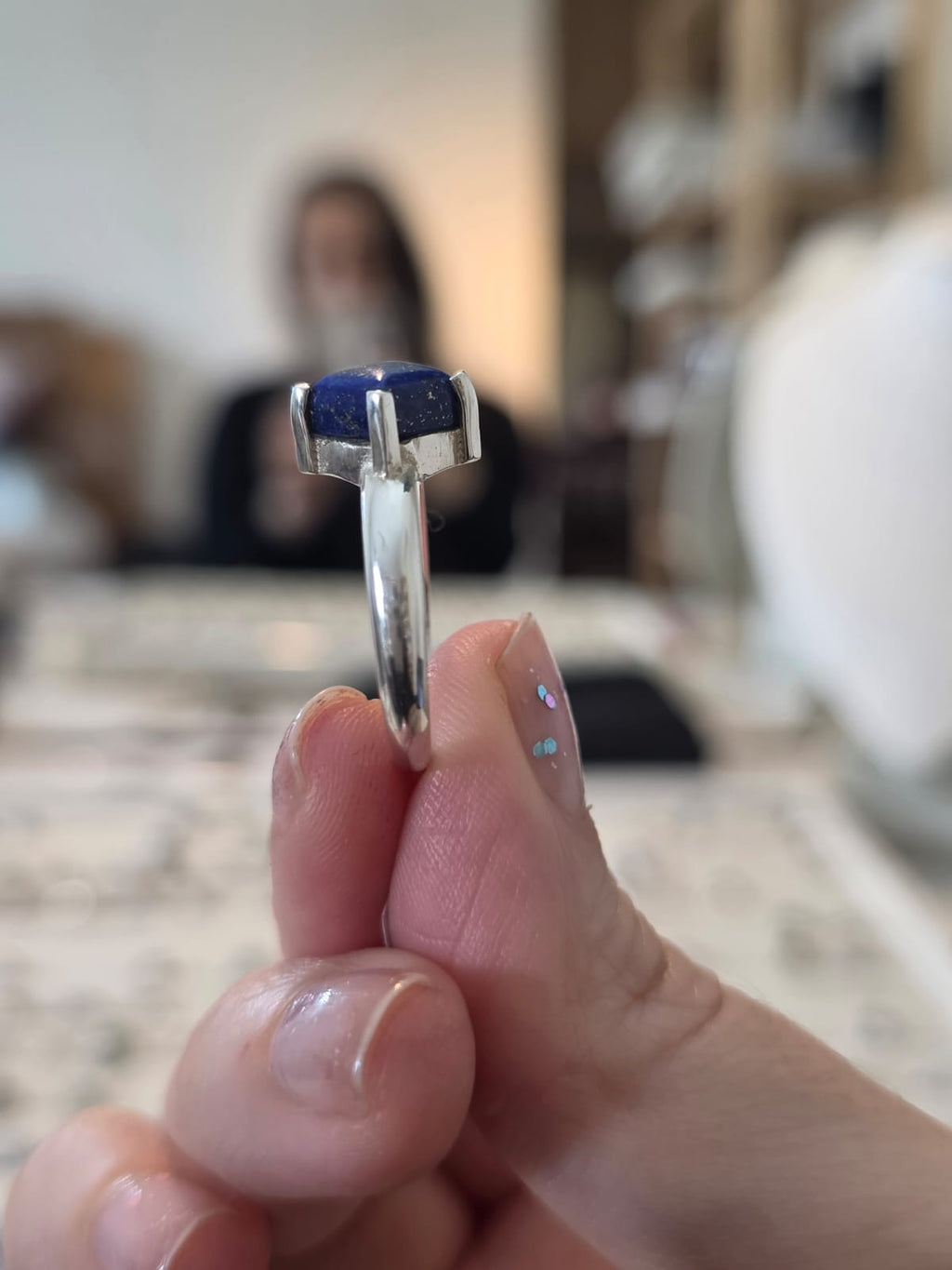 Anel em Prata 925 e Lápis Lazuli af500e