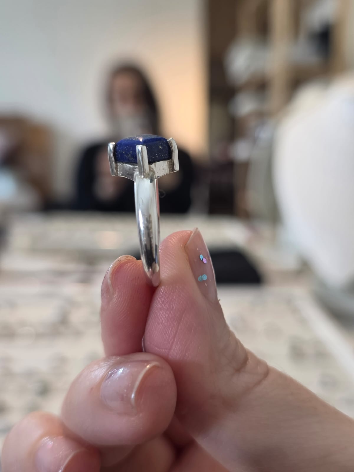 Anel em Prata 925 e Lápis Lazuli af500e