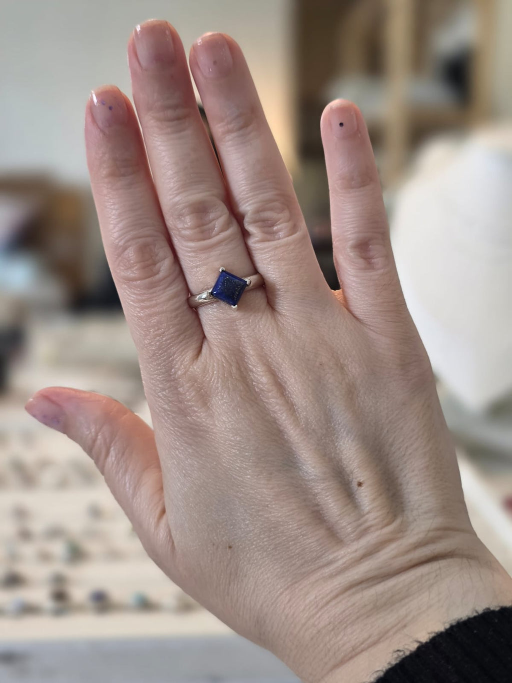 Anel em Prata 925 e Lápis Lazuli af500e