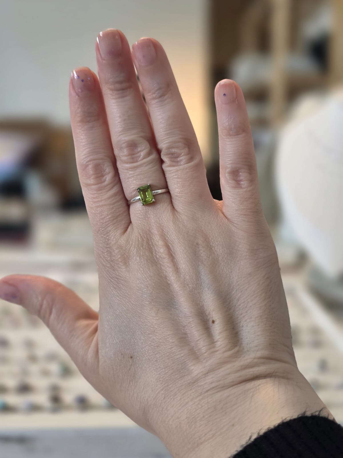 Anel em Prata 925 e Peridoto af499a