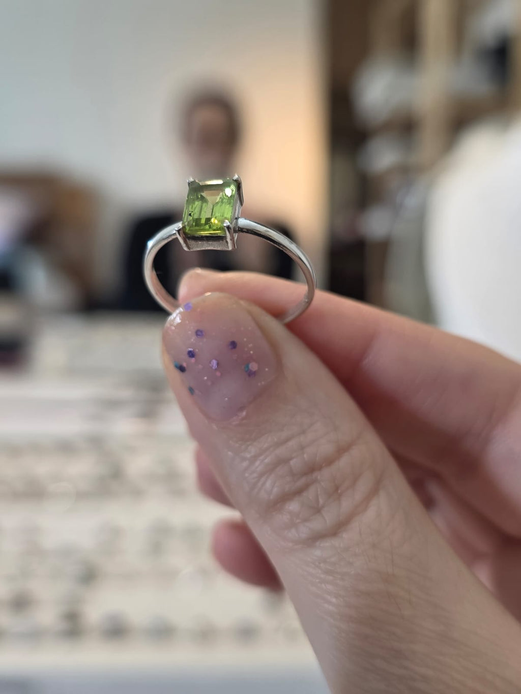 Anel em Prata 925 e Peridoto af499a