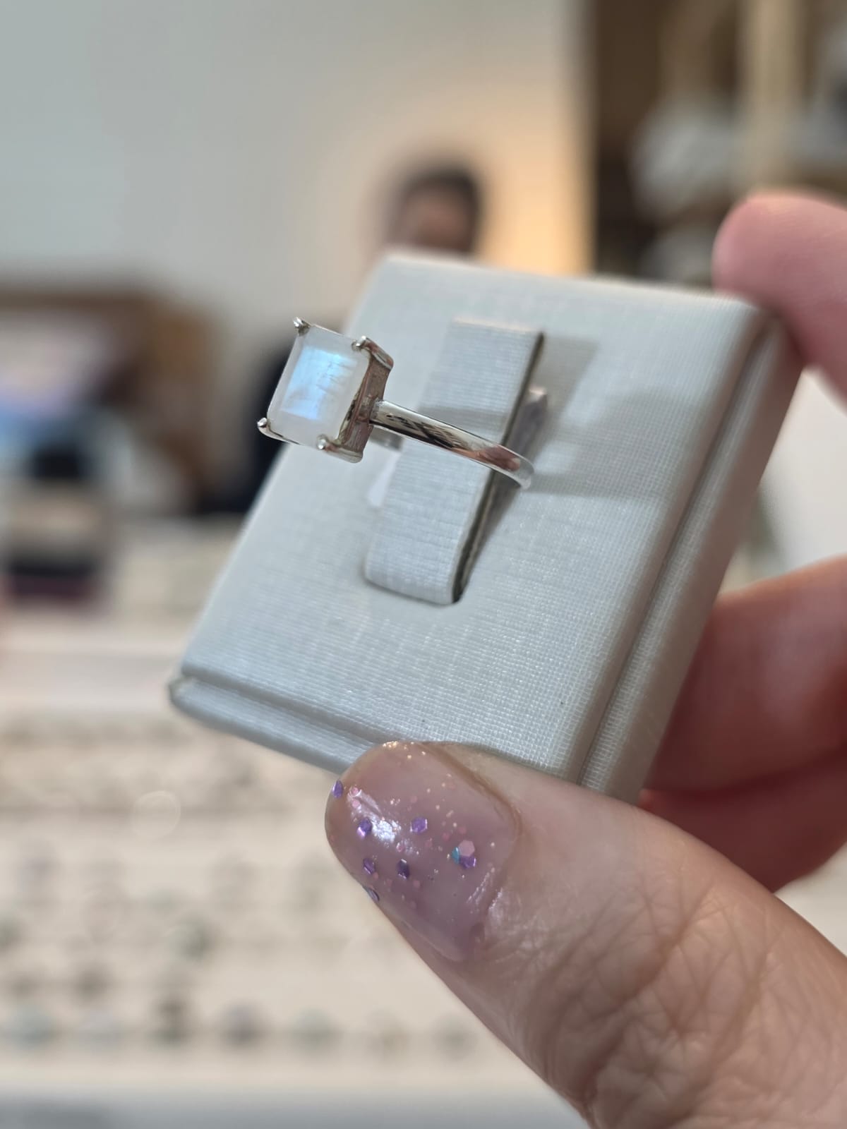 Anel em Prata 925 e Pedra da Lua af499c