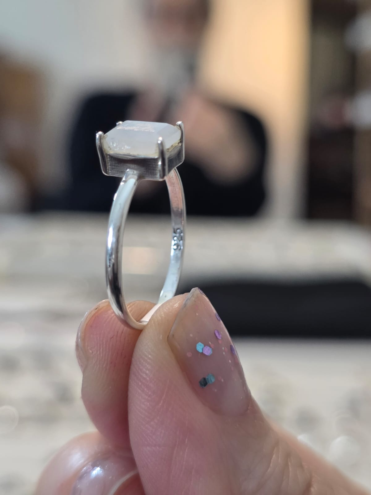 Anel em Prata 925 e Pedra da Lua af499c