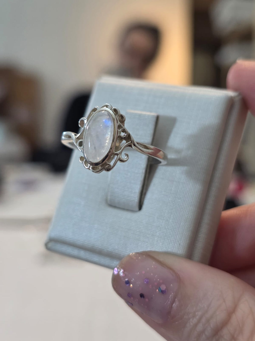 Anel em Prata 925 e Pedra da Lua af495a