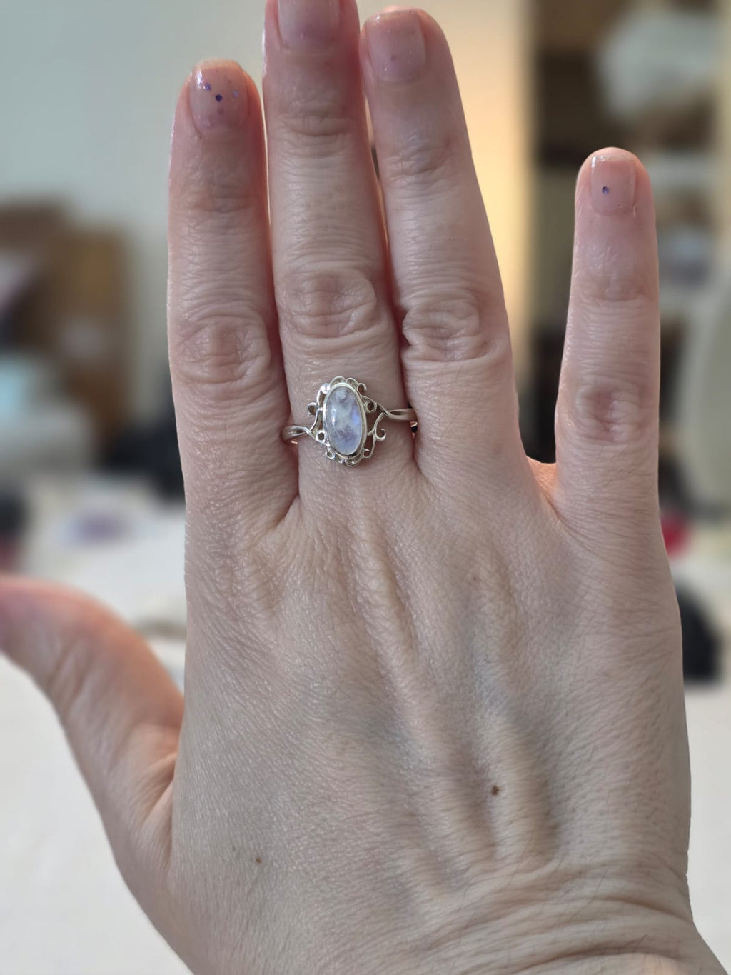 Anel em Prata 925 e Pedra da Lua af495a
