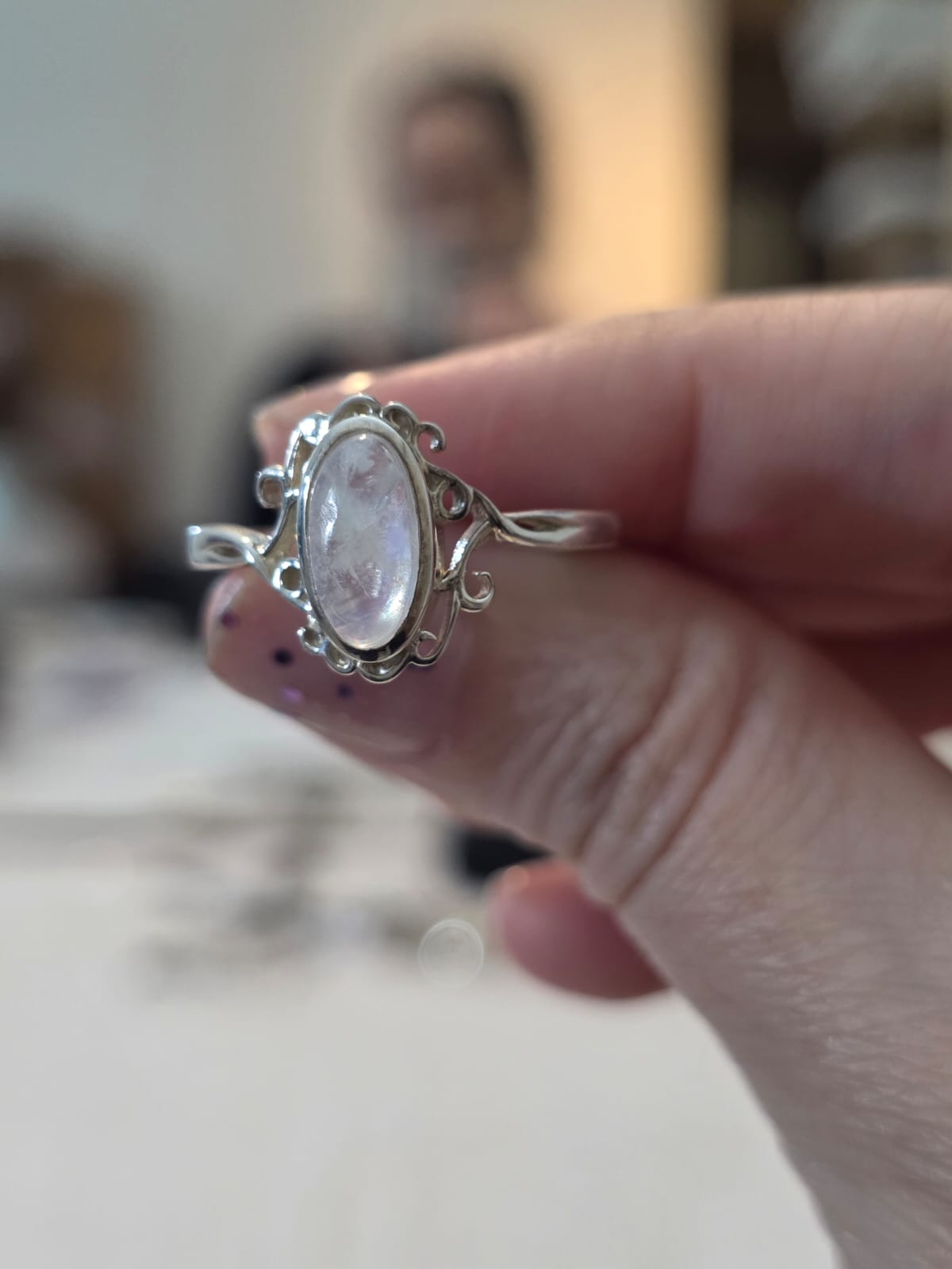 Anel em Prata 925 e Pedra da Lua af495a