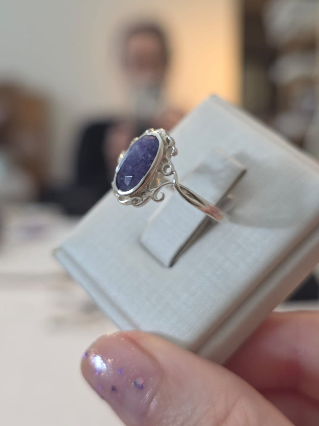 Anel em Prata 925 e Safira af495c