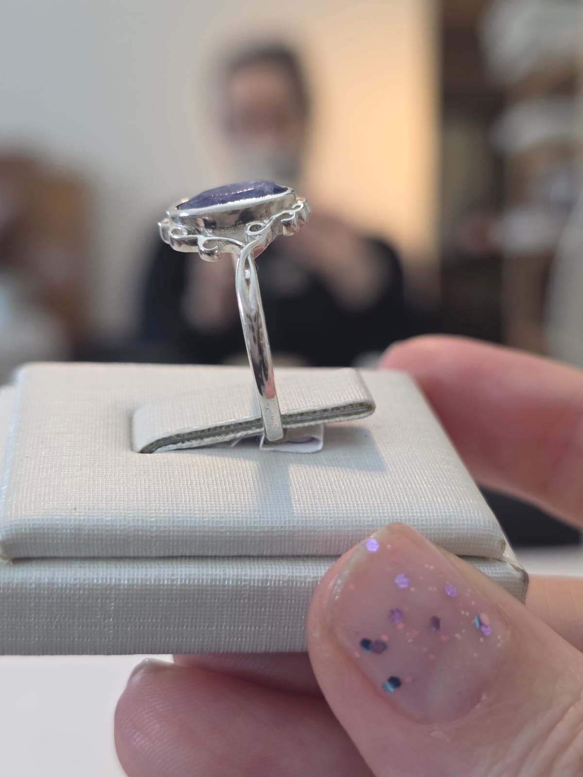 Anel em Prata 925 e Safira af495c