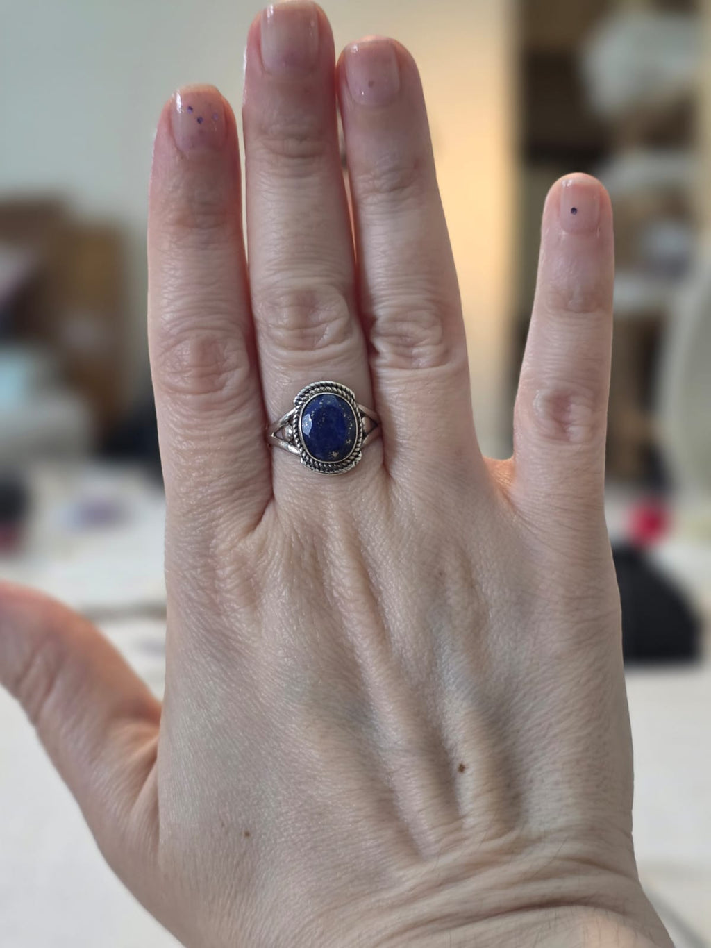 Anel em Prata 925 e Lápis Lazuli af4981