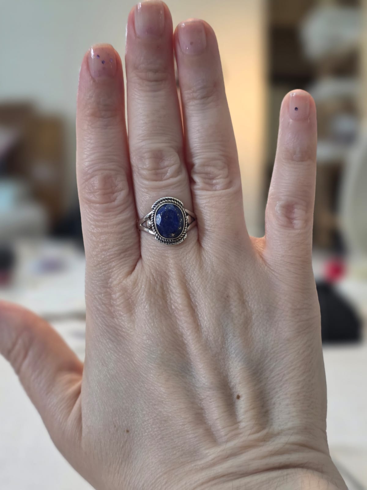 Anel em Prata 925 e Lápis Lazuli af4981