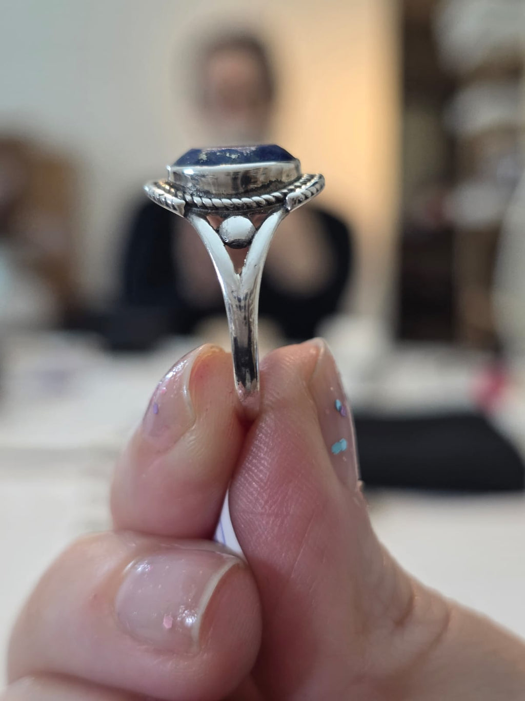 Anel em Prata 925 e Lápis Lazuli af4981