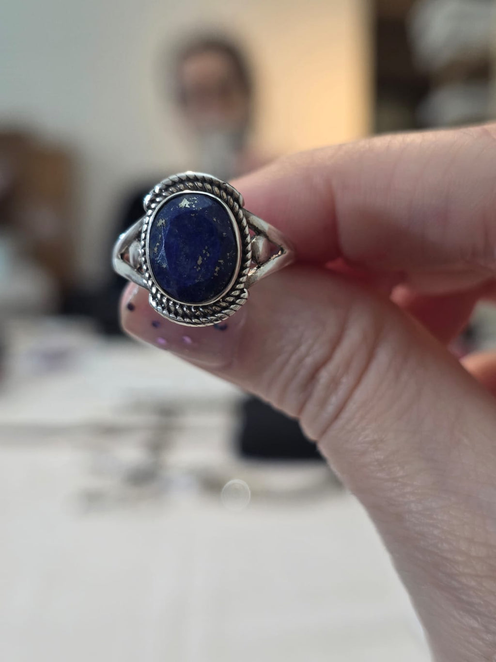 Anel em Prata 925 e Lápis Lazuli af4981