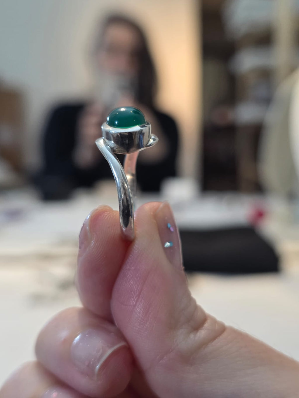 Anel em Prata 925 e Safira af493