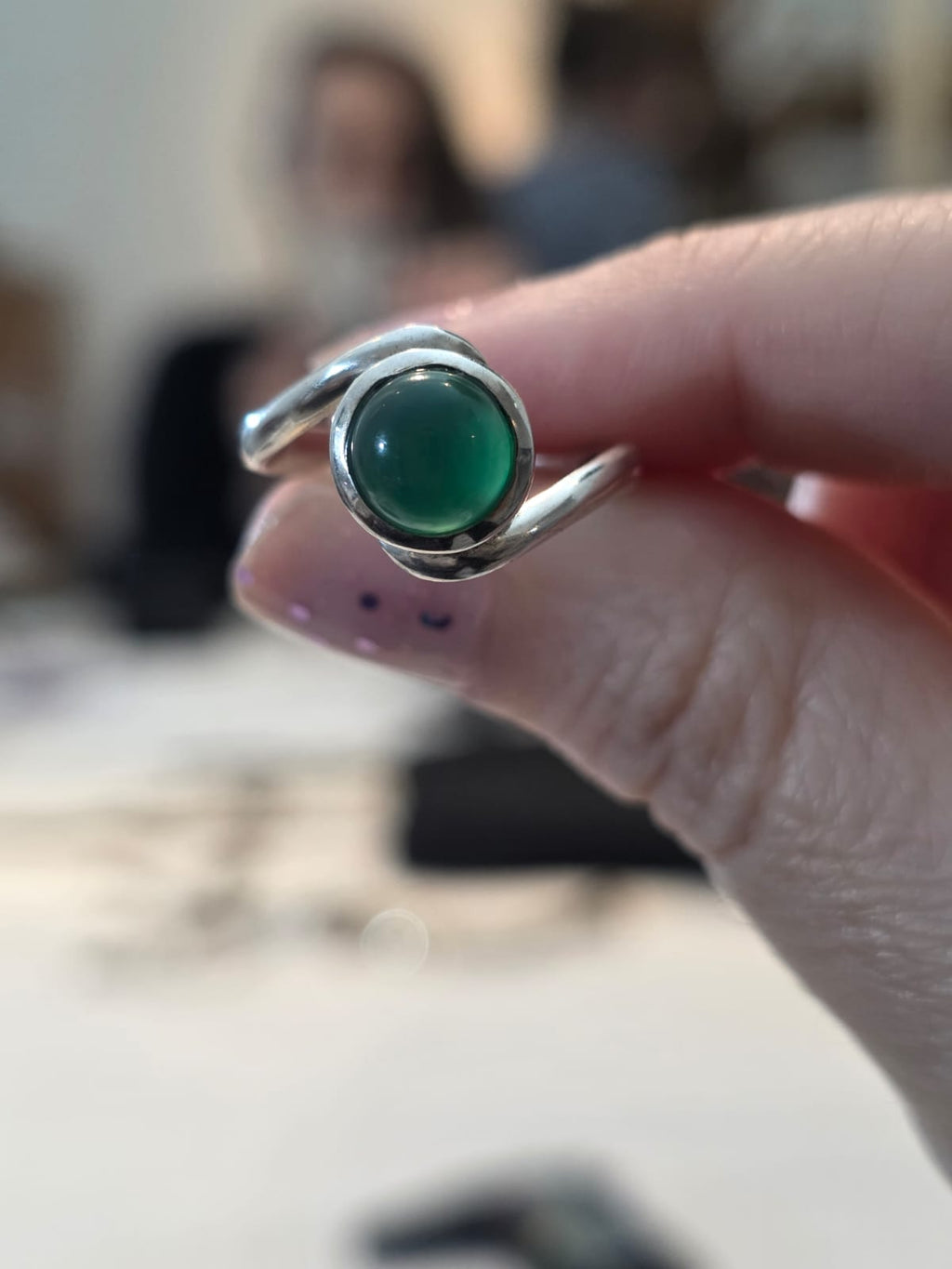 Anel em Prata 925 e Safira af493