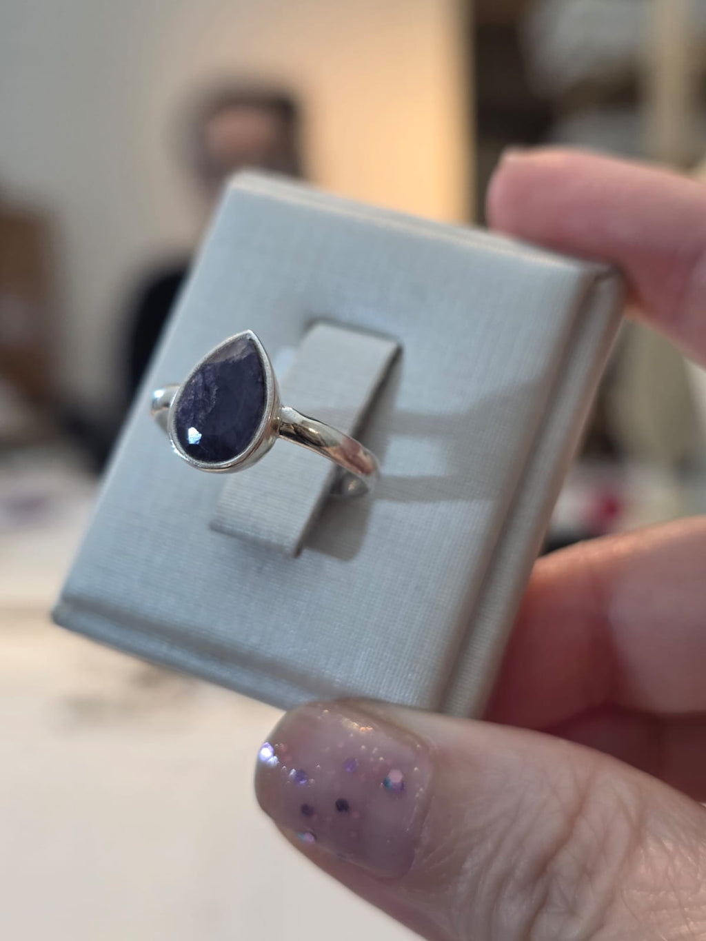 Anel em Prata 925 e Safira af514