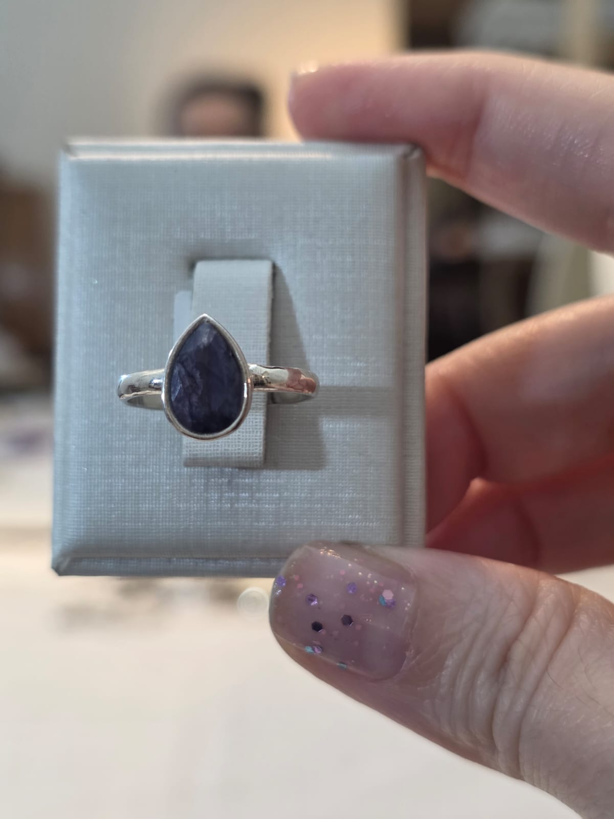 Anel em Prata 925 e Safira af514