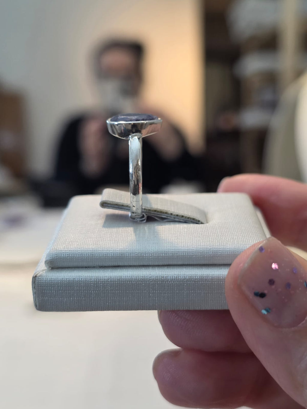 Anel em Prata 925 e Safira af514