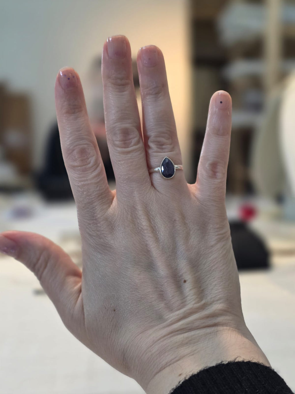 Anel em Prata 925 e Safira af514