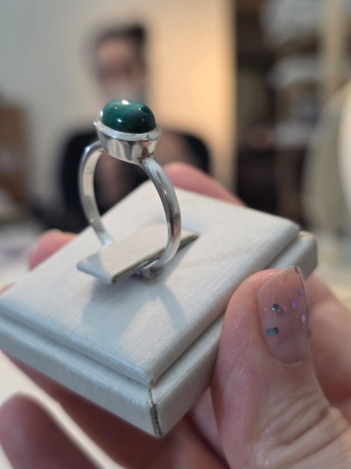 Anel em Prata 925 e Malaquita af509