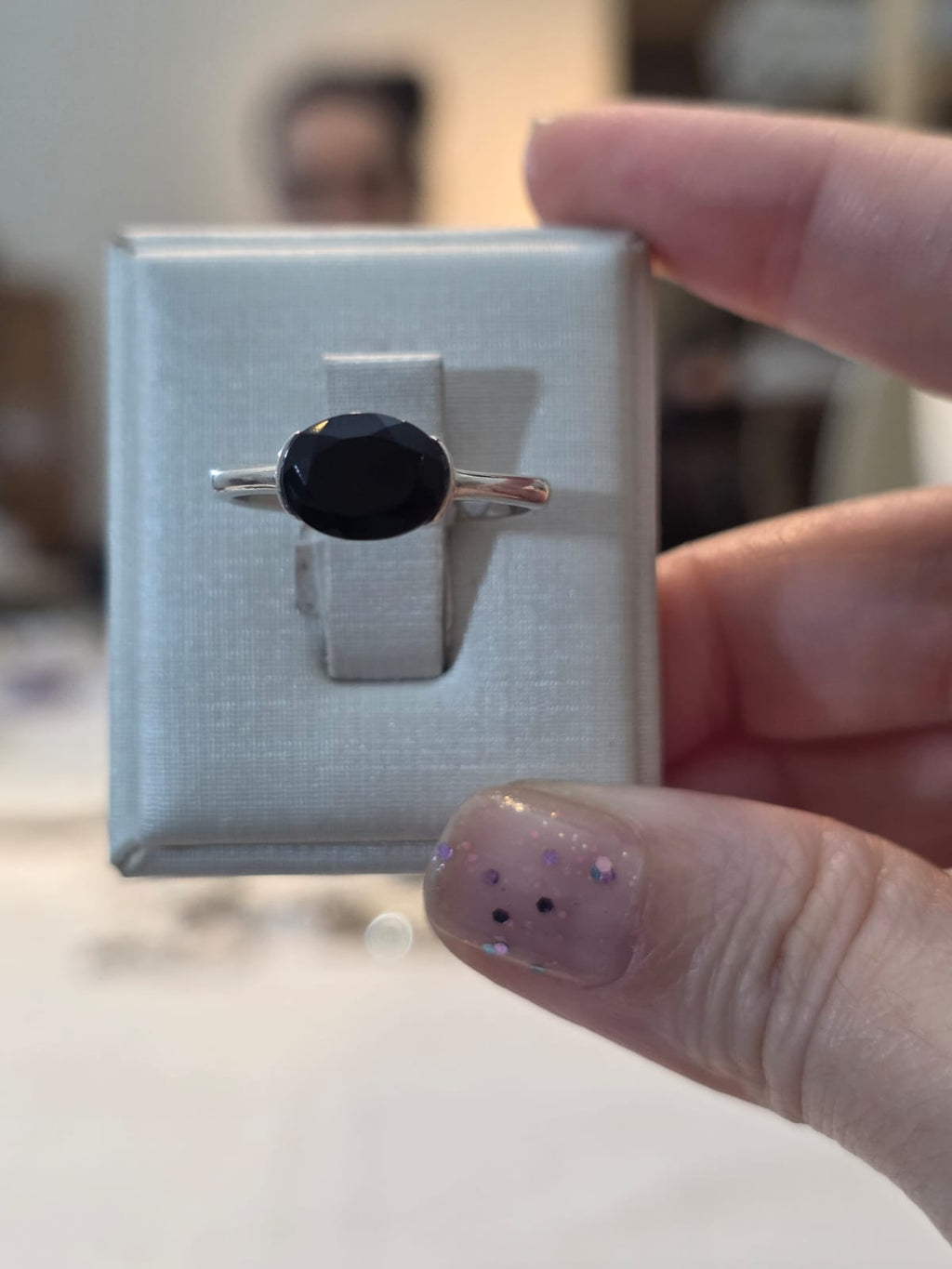 Anel em Prata 925 e Ônix af366a