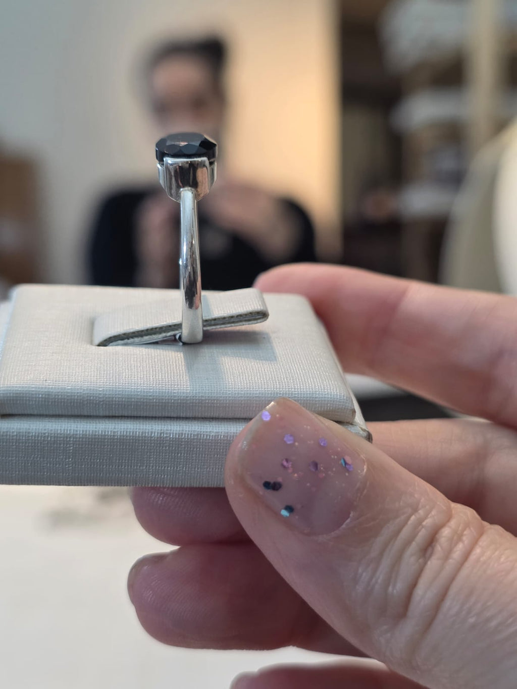 Anel em Prata 925 e Ônix af366a