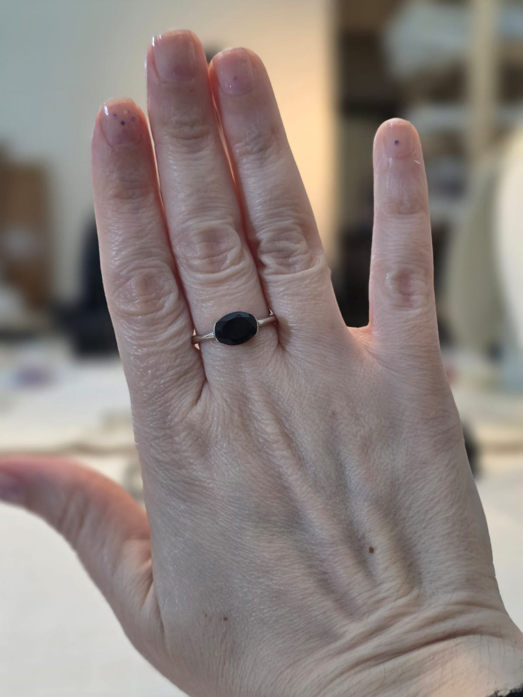Anel em Prata 925 e Ônix af366a