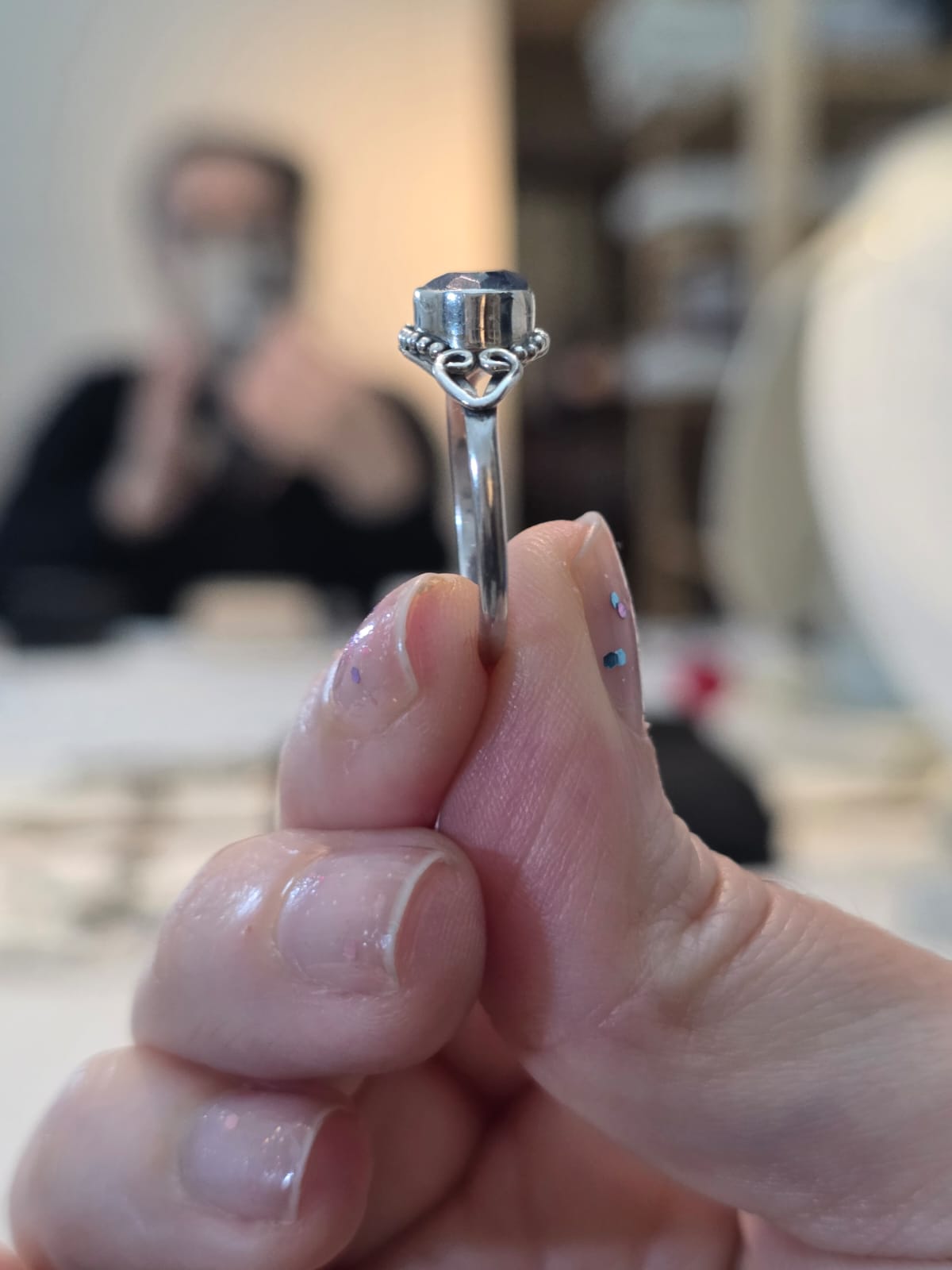 Anel em Prata 925 e Safira af504c