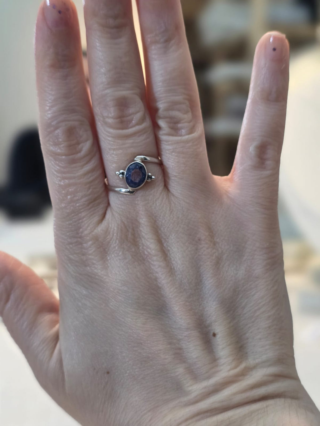 Anel em Prata 925 e Safira af505c