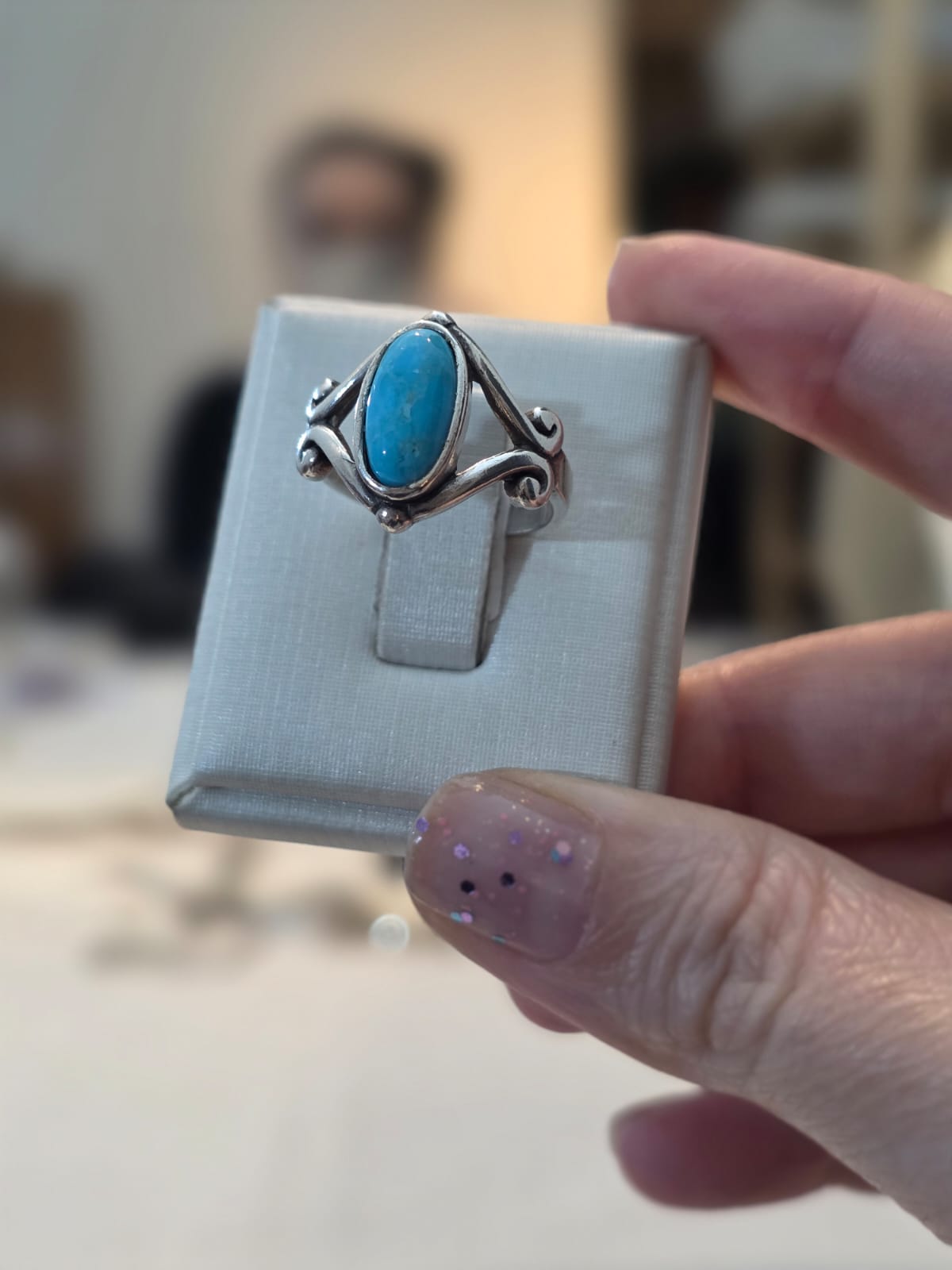 Anel em Prata 925 e Turquesa af498