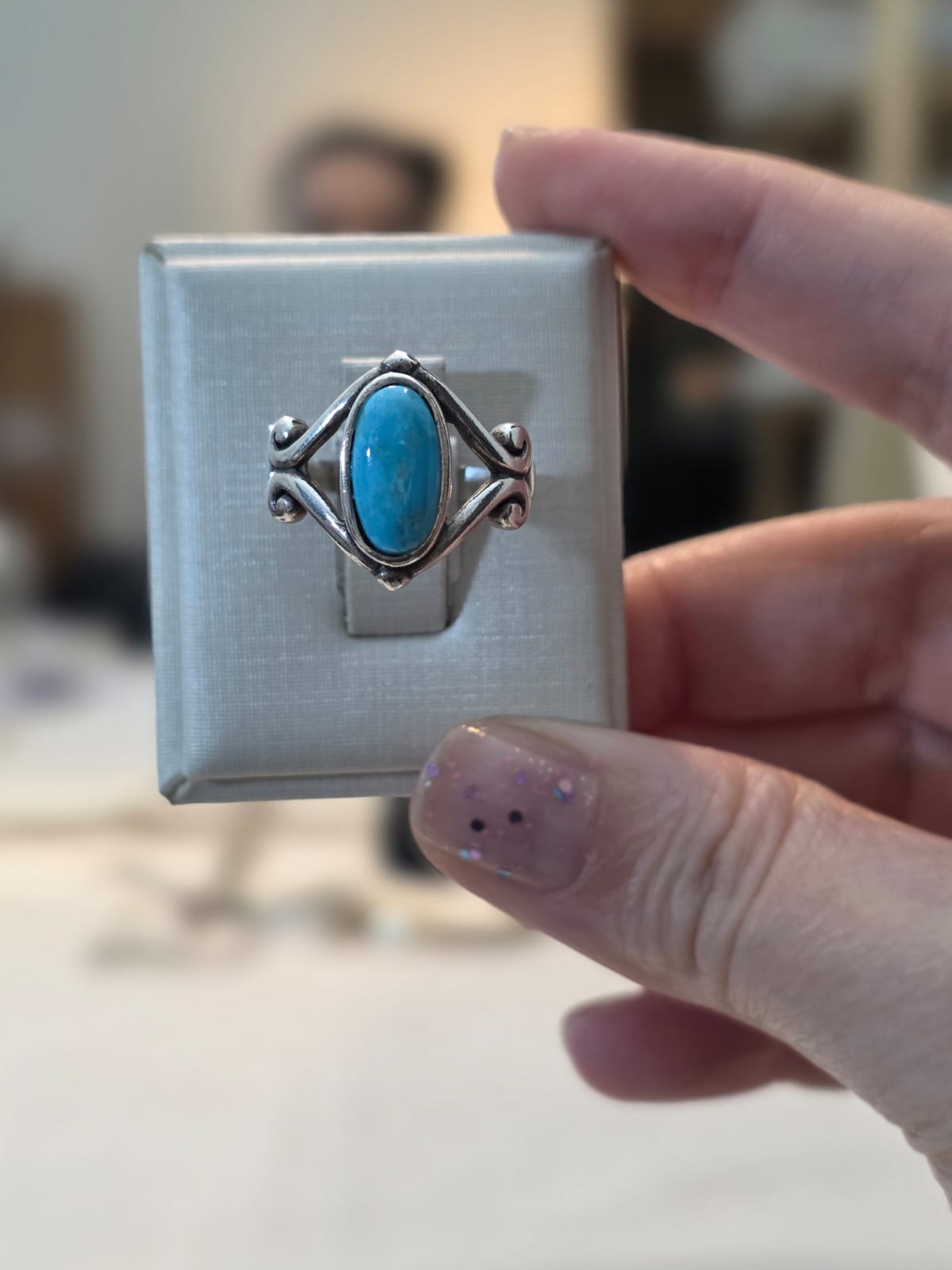 Anel em Prata 925 e Turquesa af498