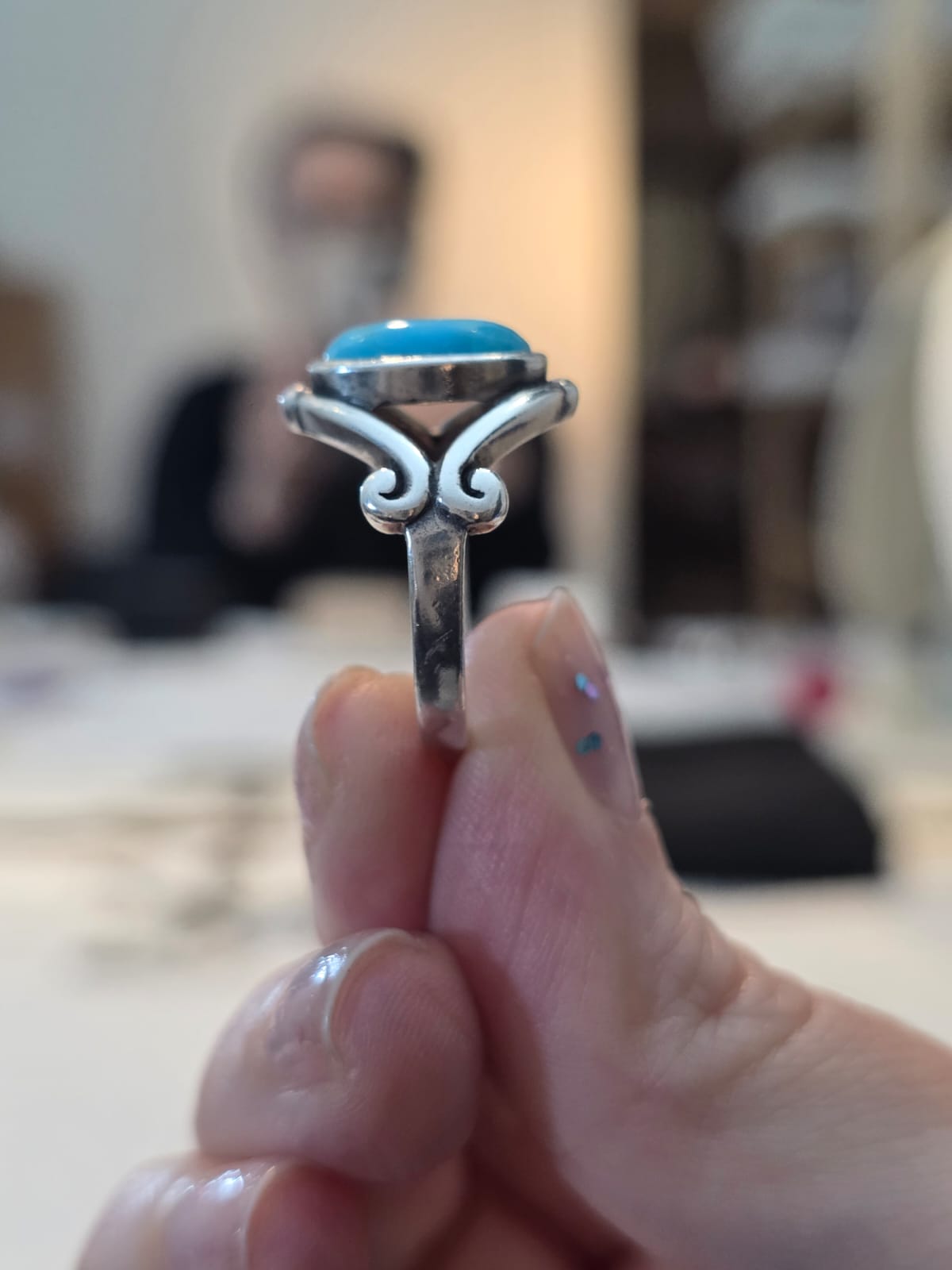 Anel em Prata 925 e Turquesa af498