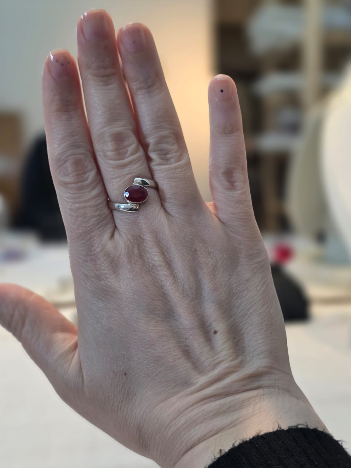 Anel em Prata 925 e Rubi af482