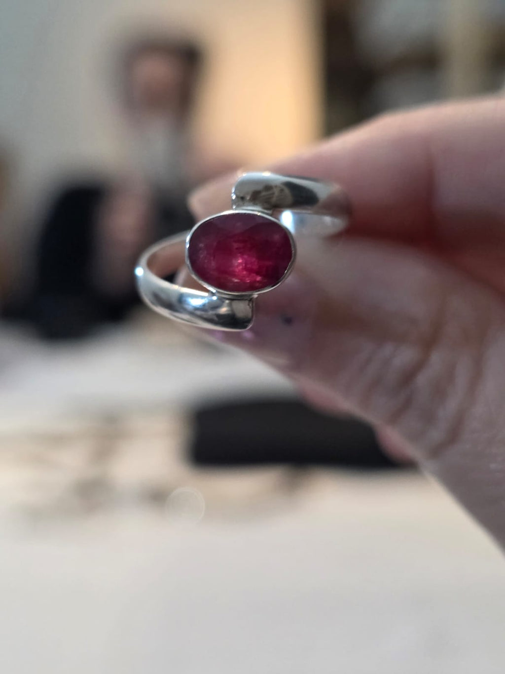 Anel em Prata 925 e Rubi af482