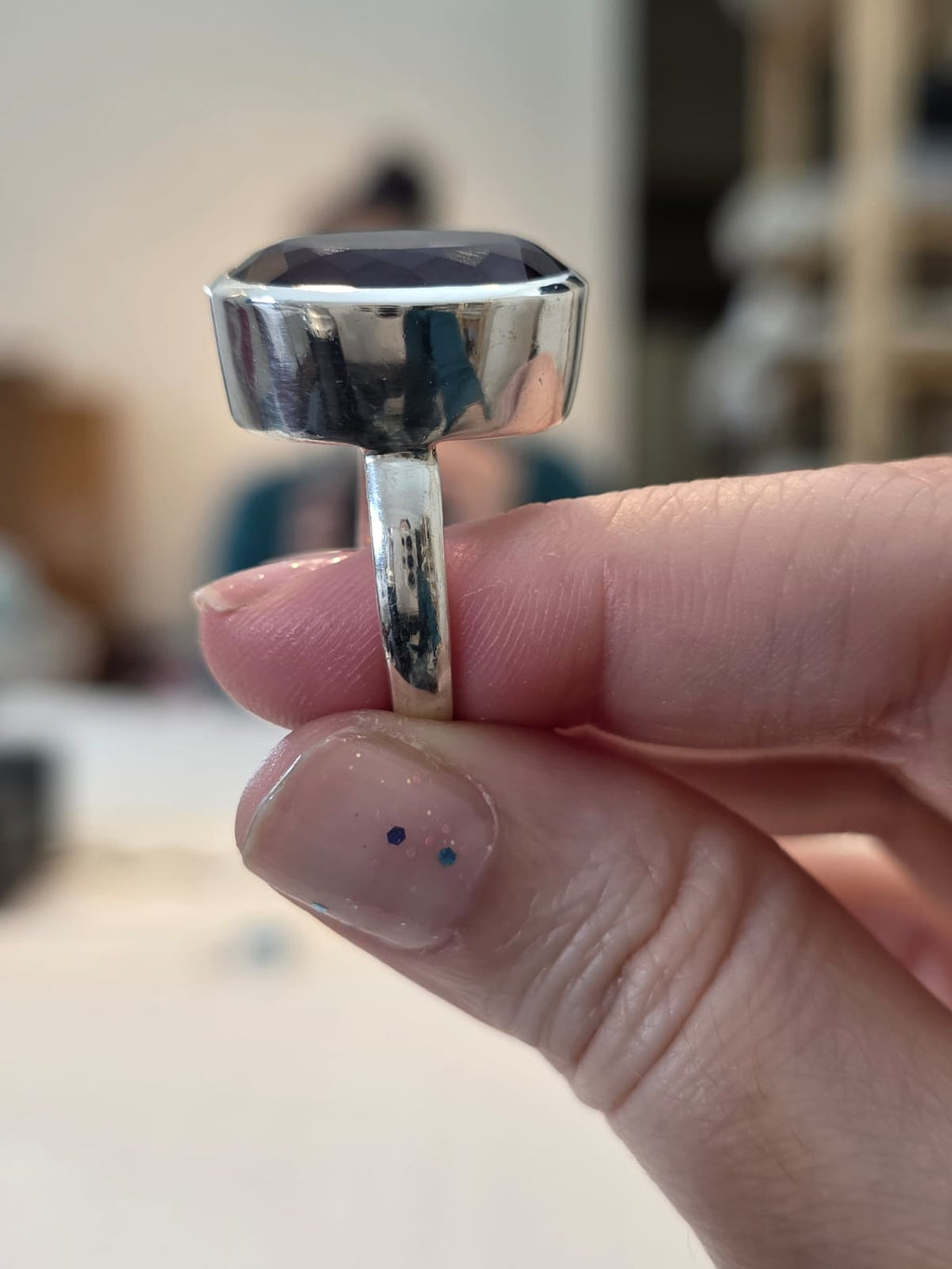 Anel Prata 925 e Ametista af 448b