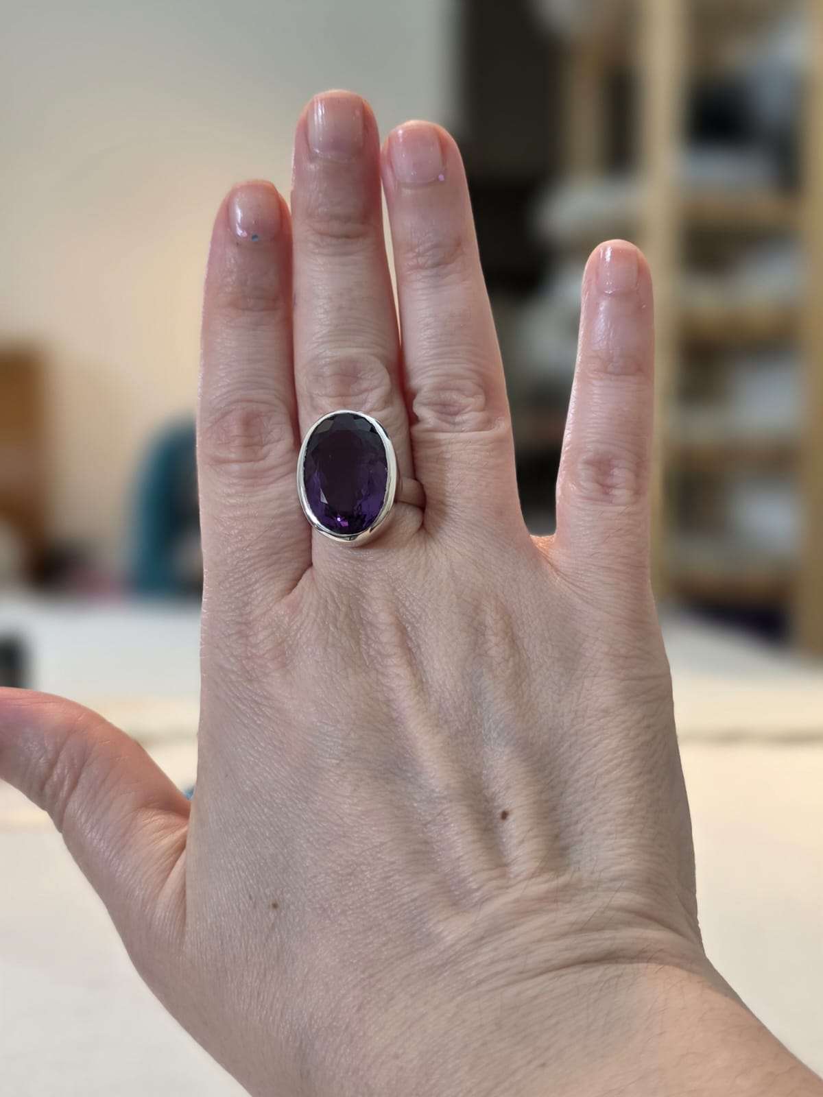Anel Prata 925 e Ametista af 448b