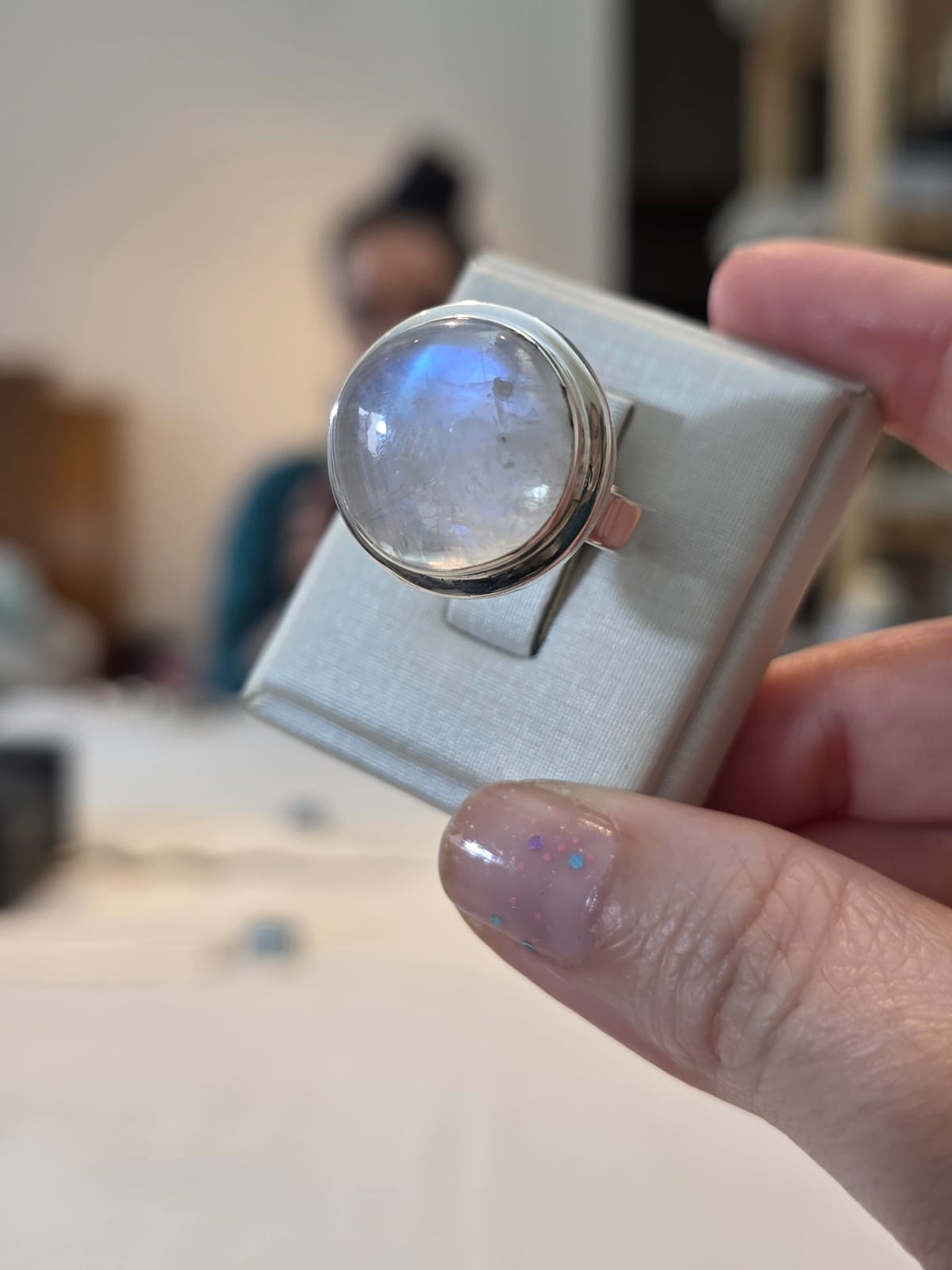 Anel Prata 925 e Pedra da Lua. af573