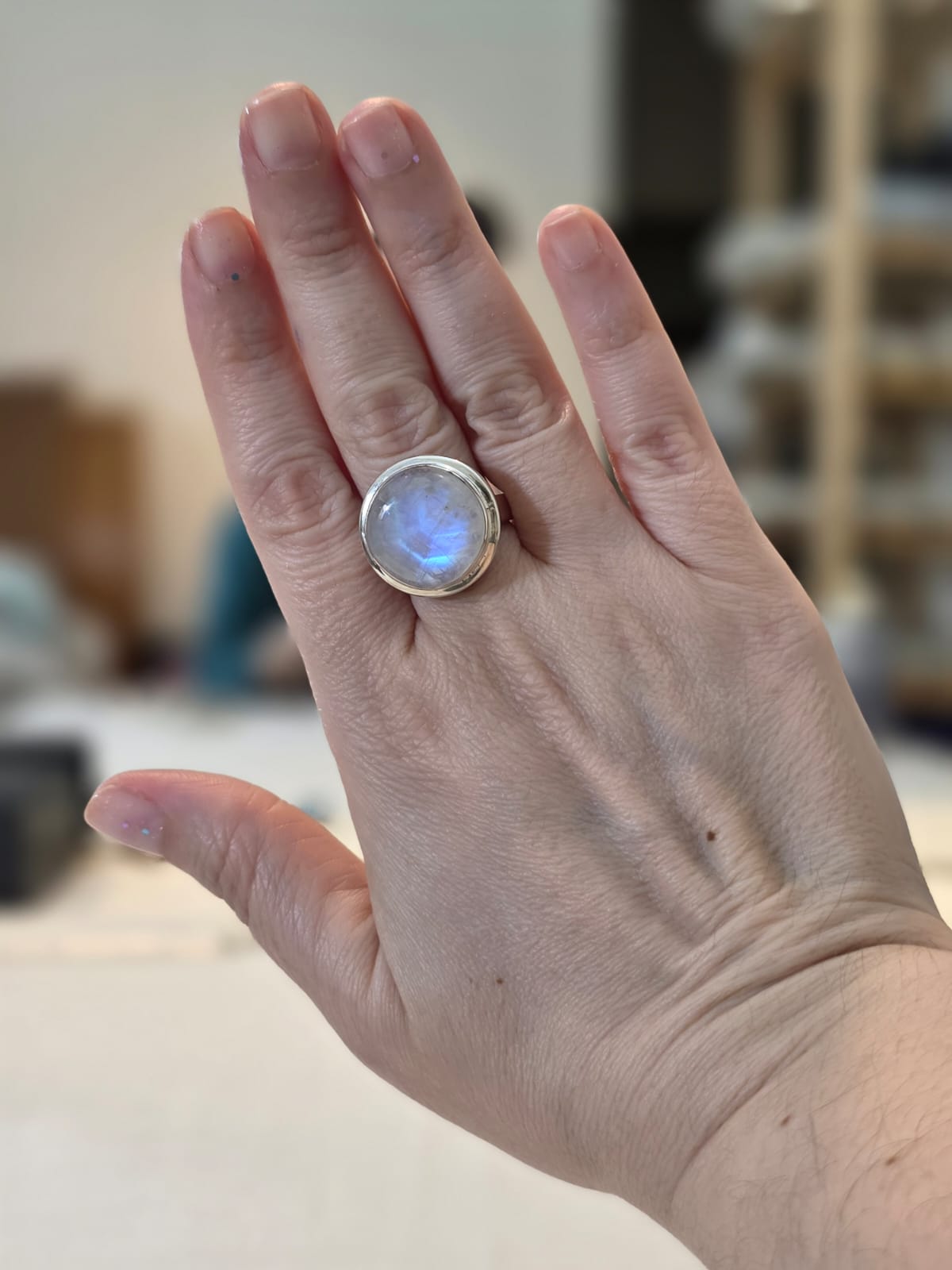 Anel Prata 925 e Pedra da Lua. af573