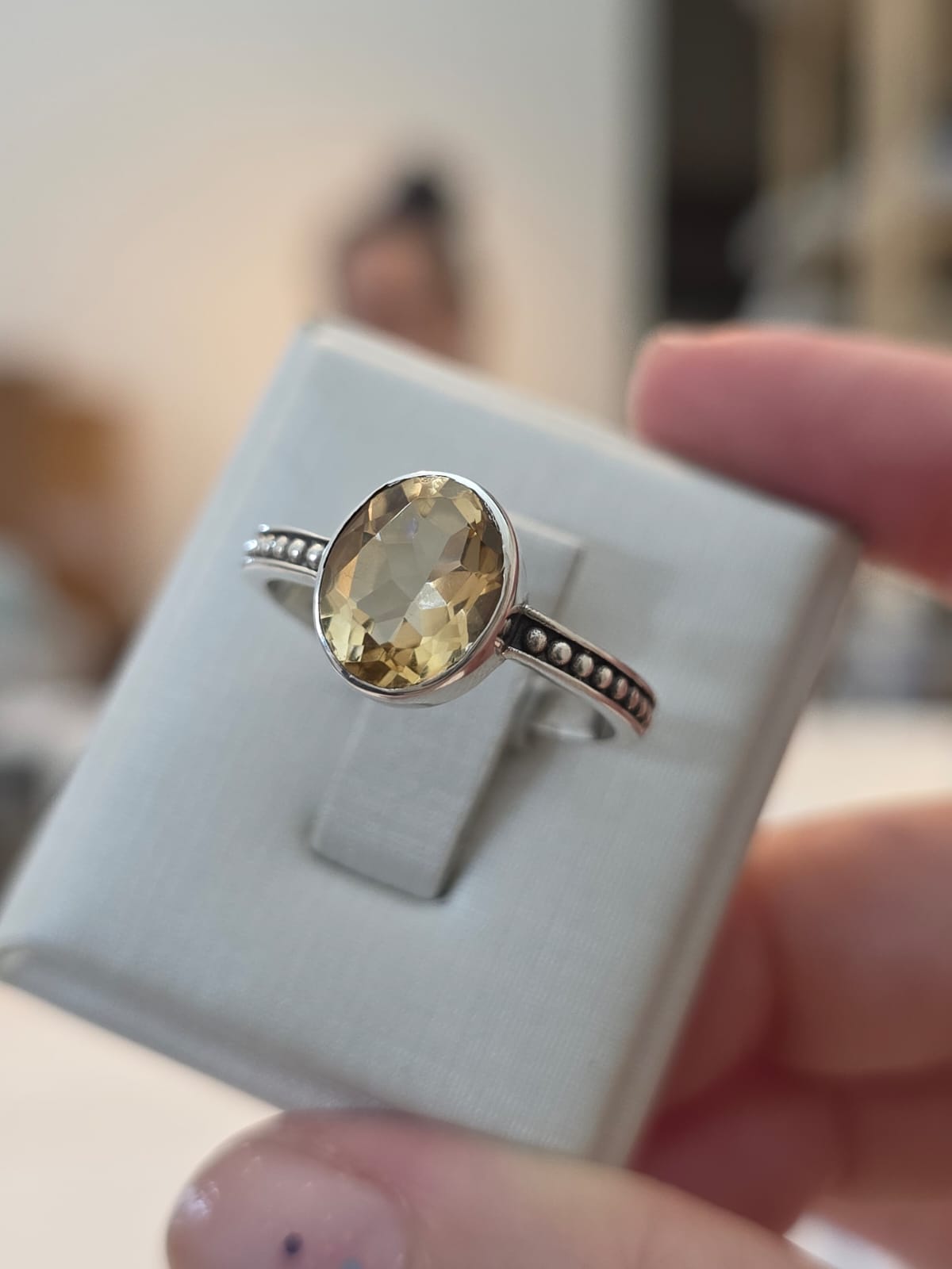 Anel Prata 925 e Citrino Amarelo af409