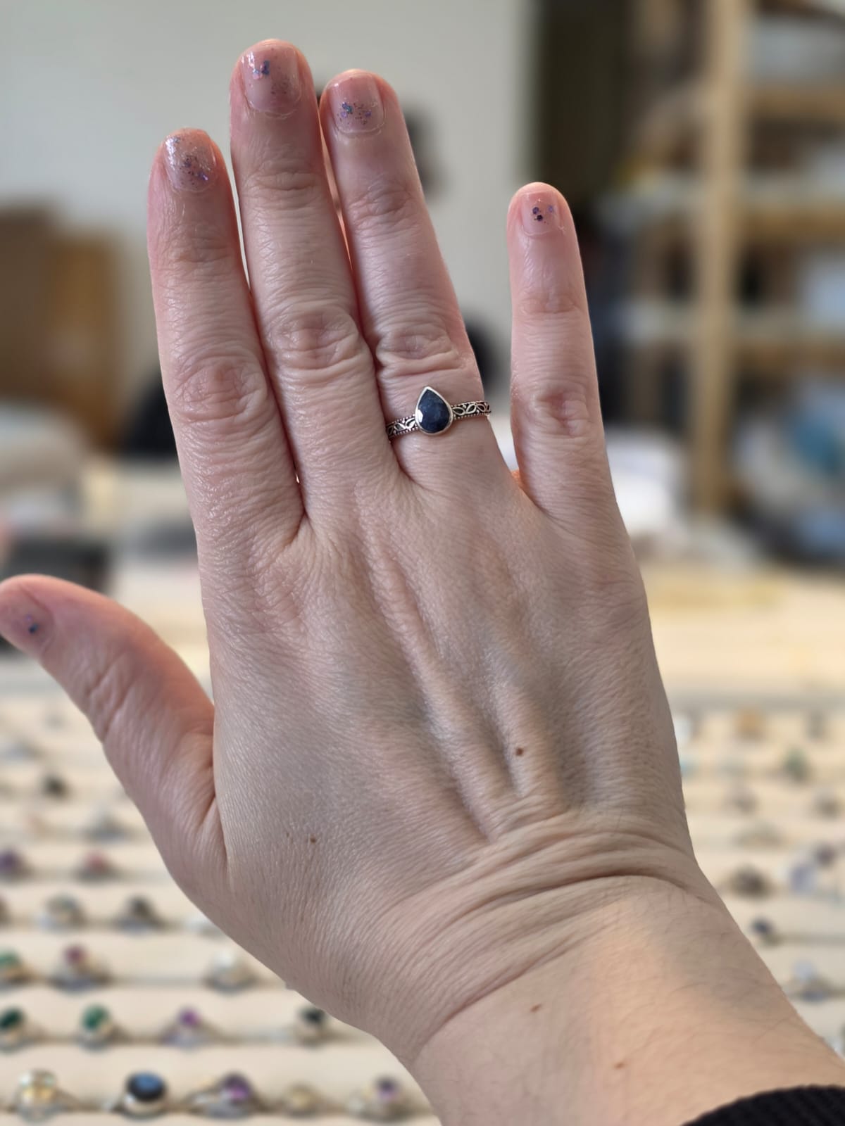 Anel em Prata 925 e Safira af400a