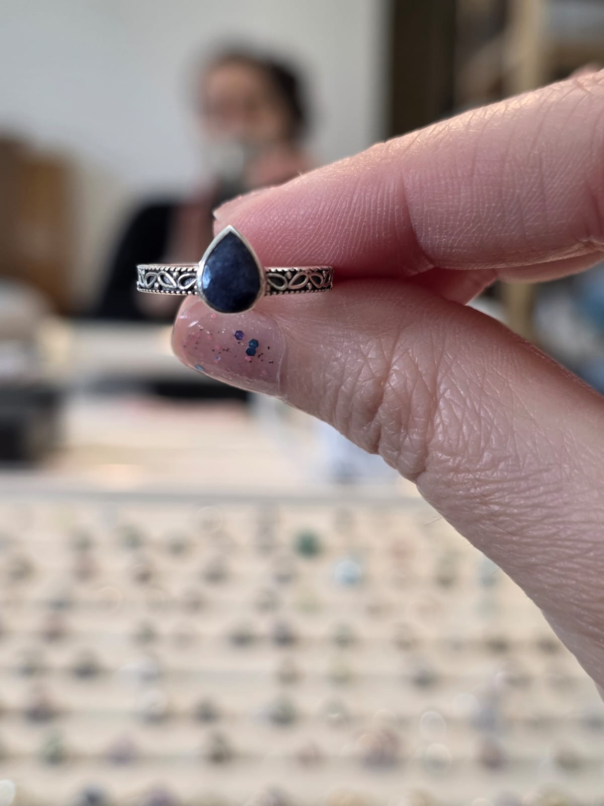 Anel em Prata 925 e Safira af400a