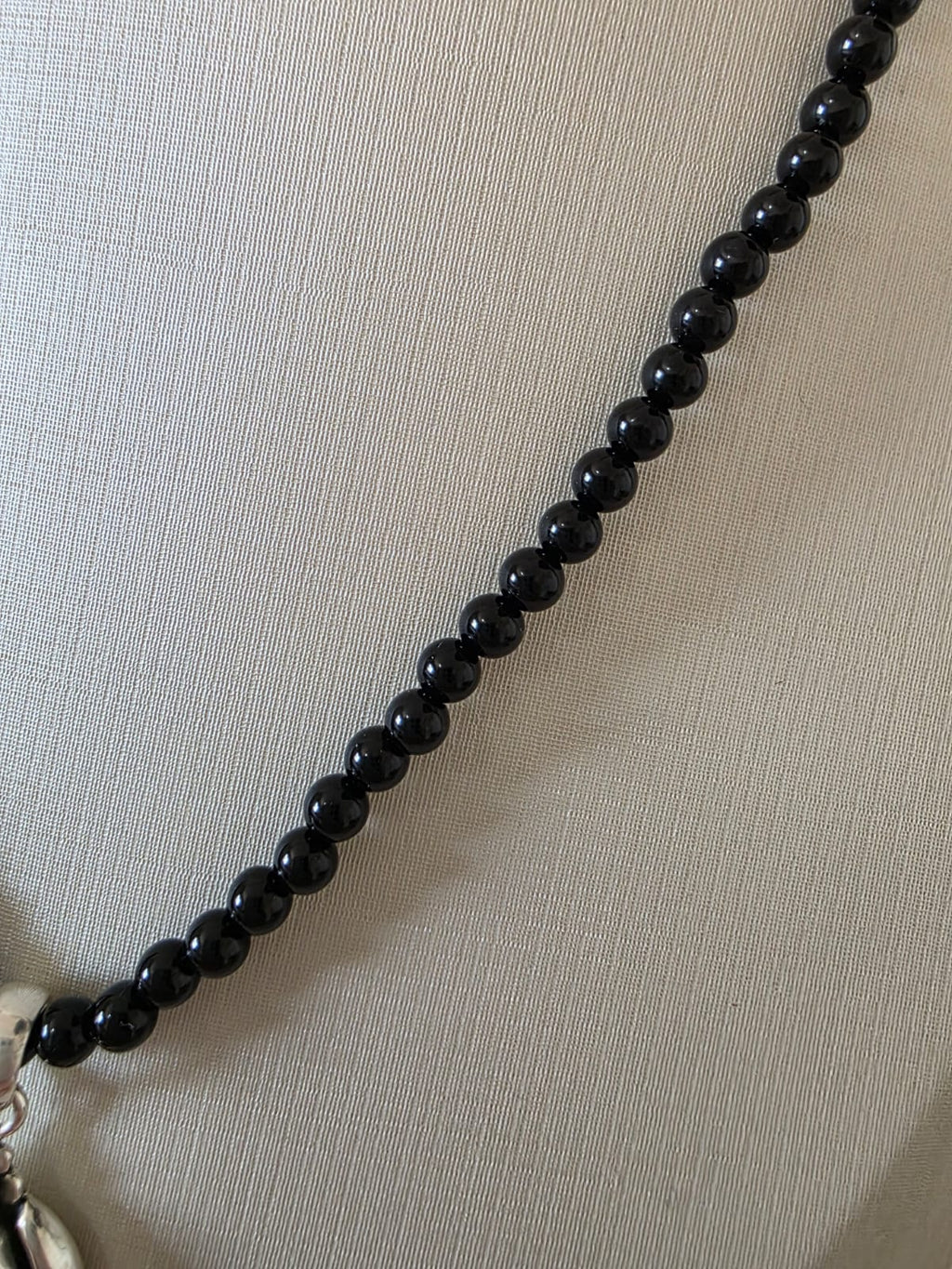 Conjunto Colar em Ágata Negra e Prata 925 3 Pingente em Ônix e Prata 925